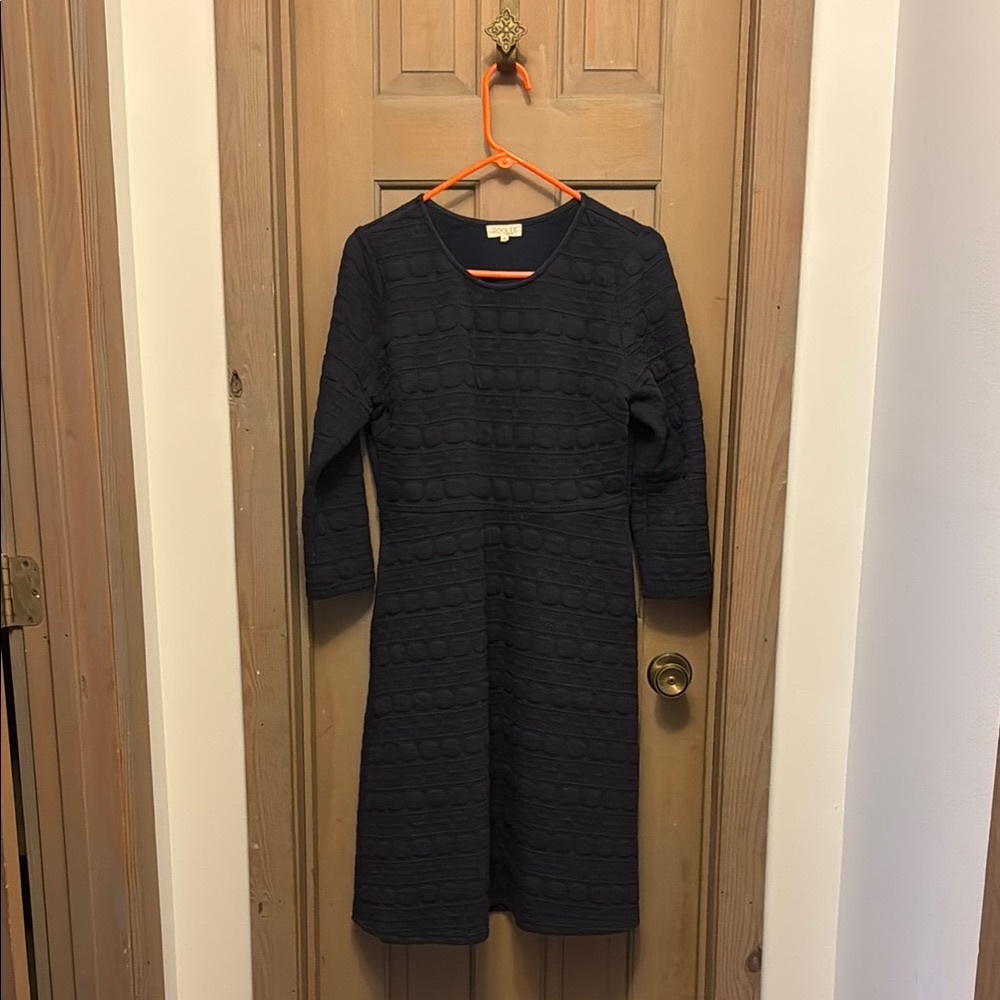 ROOLEE Mom Size Medium Navy Textured Dress